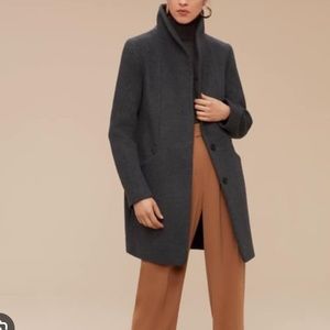 The Cocoon coat charcoal grey